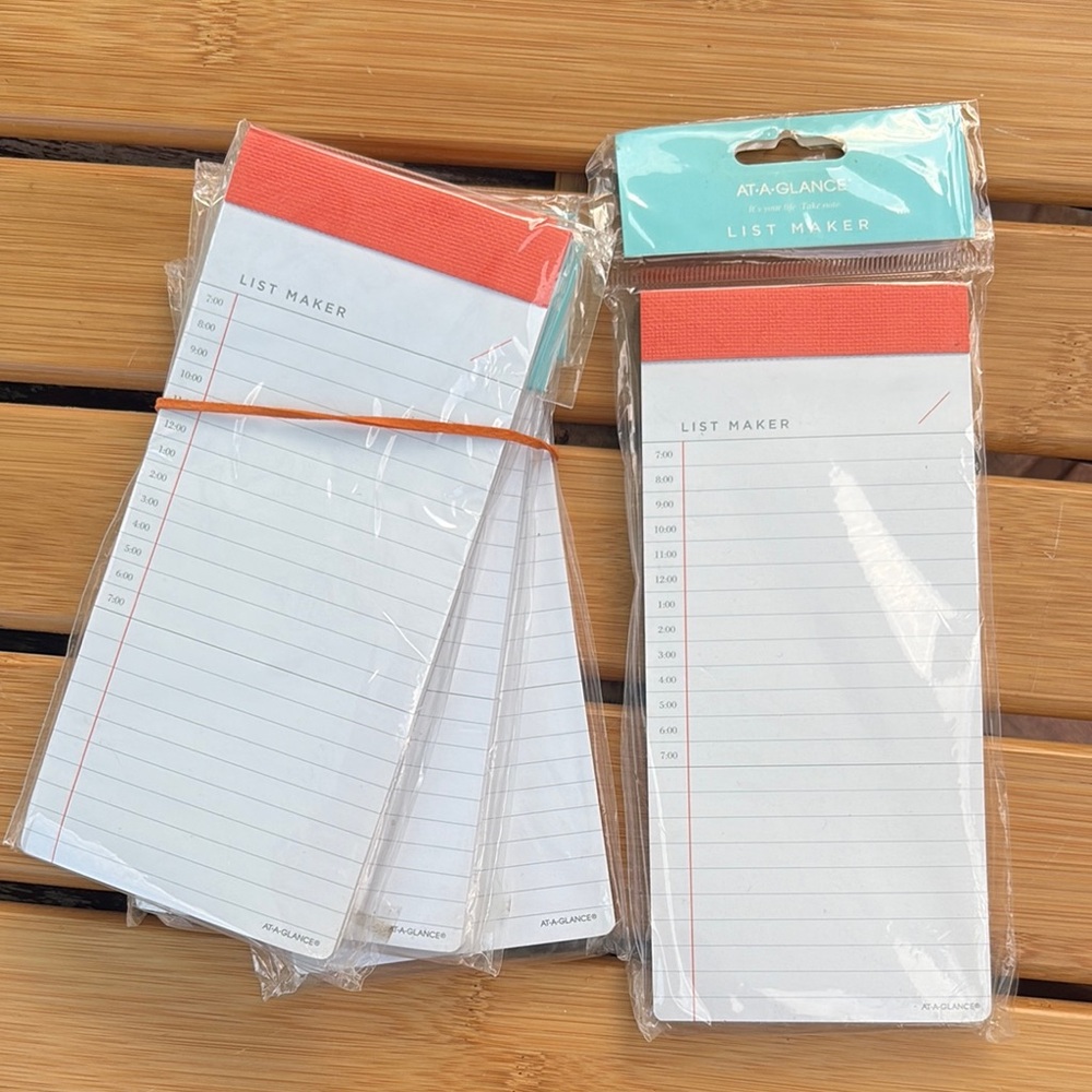 4-At-A-Glance List Maker Notepads 80 sheets each pad, 3.25 x 6.5 in
